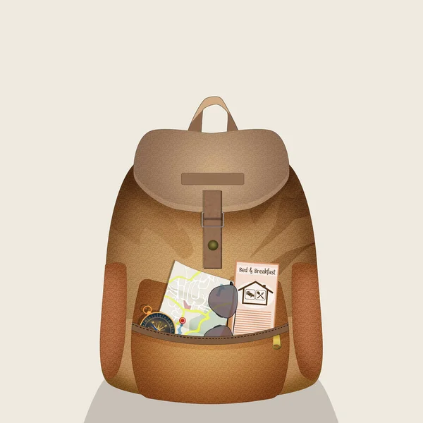 Plecak Idealnego Podróżnika — Zdjęcie stockowe