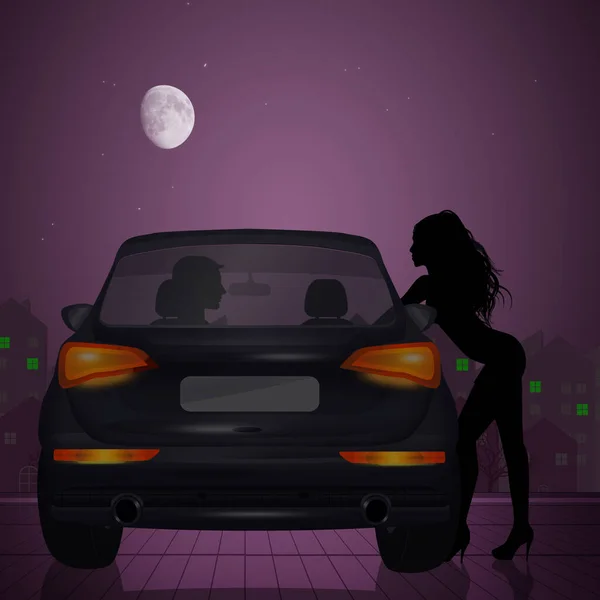 Illustrazione Del Problema Della Prostituzione — Foto Stock