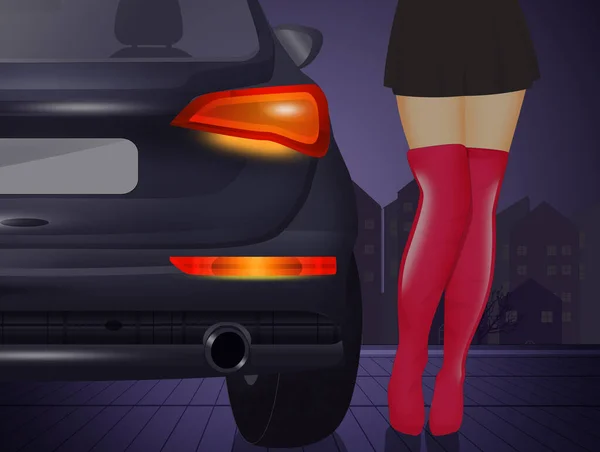 Illustrazione Del Problema Della Prostituzione — Foto Stock