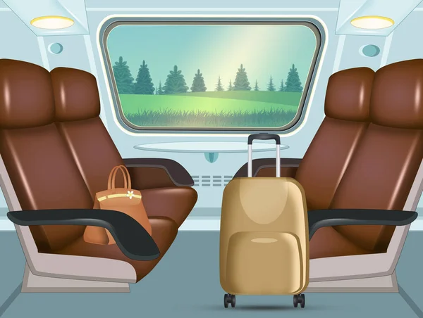 Tren Vagonundaki Bagaj Çizimleri — Stok fotoğraf