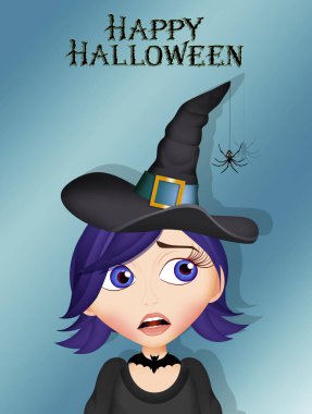 Cadılar Bayramı cadısının resmi