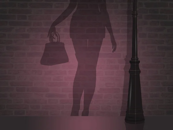 Ilustracja Prostytutka Ulicy — Zdjęcie stockowe