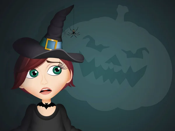 Illustration Halloween Witch — Stock Photo, Image