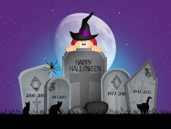 Ilustração Lápides Para Halloween — Fotografia de Stock