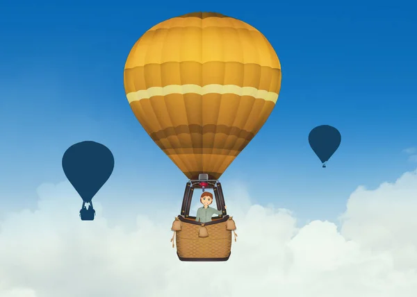 Illustration Balloon Flight — Stock Photo, Image