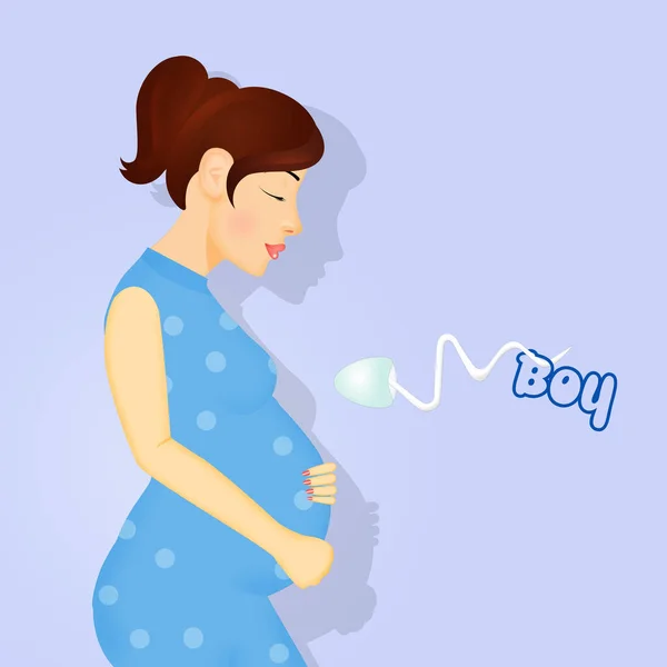 Zwanger Vrouw Verwacht Een Baby — Stockfoto