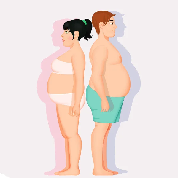 Иллюстрация Проблем Ожирения — стоковое фото