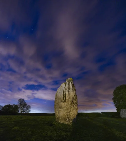 Standing Stone Night Sky Stock Picture