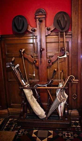 Vintage Hatstand Hots Laski Uprawy Jeździeckie Kluby Golfowe — Zdjęcie stockowe