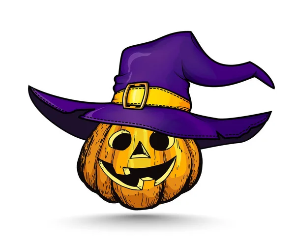 Halloween tök ijesztő gonosz mosollyal. — Stock Vector