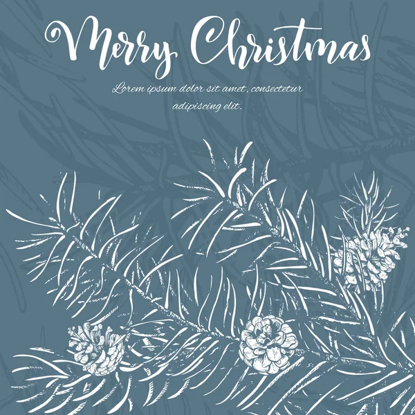 Croquis de Noël illustration dessinée à la main — Image vectorielle