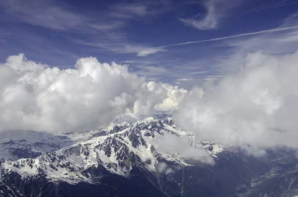Luft nach oben. Chamonix. mont blanc. Berg. — Stockfoto