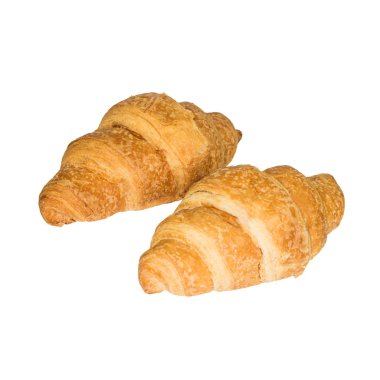 Taze kruvasanlar beyaz arka plan üzerinde izole. Dosyada, kırpma yolu.