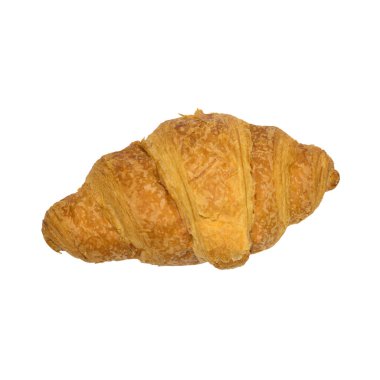 Beyaz arka plan üzerinde izole taze kruvasan. Dosyada, kırpma yolu.