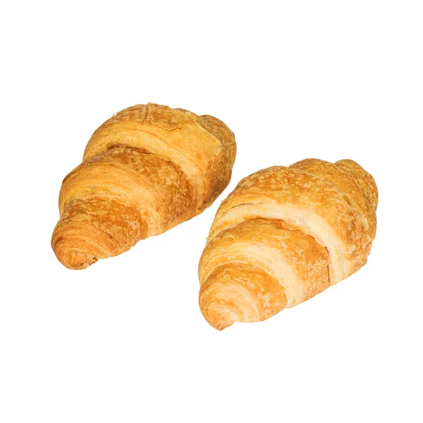 Fresh Croissants Isolated White Background File Contains Clipping Path — Stock Photo, Image
