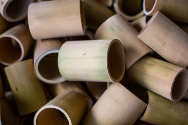 Bambu bitki arka plan, toplumda Tayland küçük işletme için.