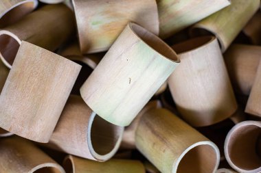 Bambu bitki arka plan, toplumda Tayland küçük işletme için.