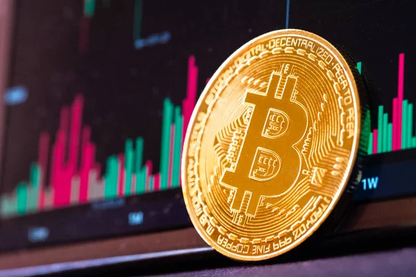 Altın bitcoin dijital para, dijital para, dünya çapında ağ teknolojisi.