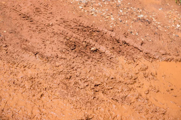 Nahaufnahme Schlamm Textur Hintergrund, nach starkem Regen. — Stockfoto