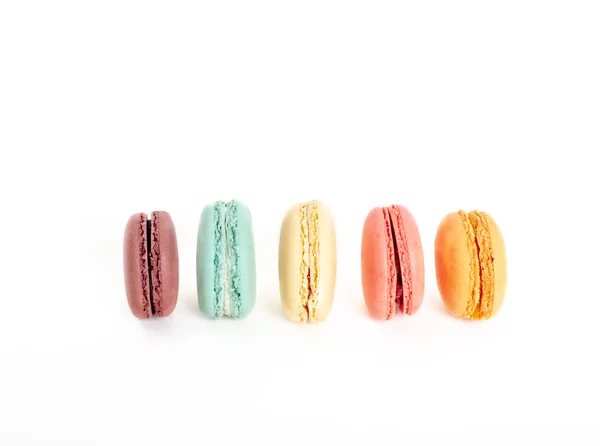 Bolos Macarons Coloridos Bolos Franceses Pequenos Macaroons Franceses Doces Coloridos — Fotografia de Stock