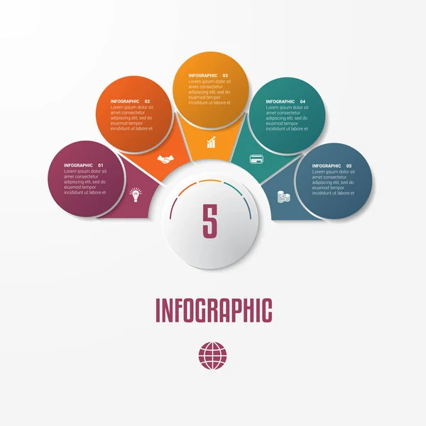 Set Chart Template Elements Infographics Conceptual Cyclic Processes Positions Possible — Stock Vector