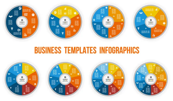 Anillo Colorido Para Procesos Cíclicos Infografías Plantillas Para Posiciones Puede — Archivo Imágenes Vectoriales