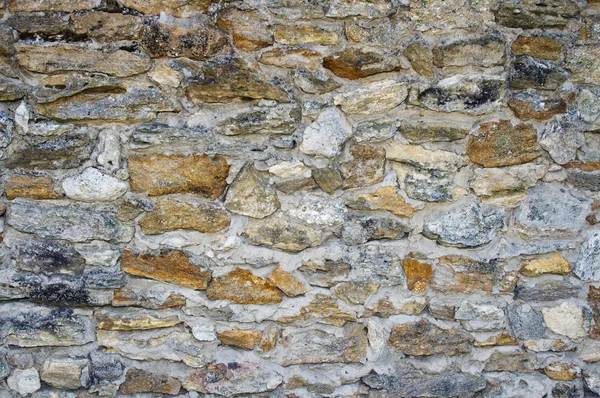 Het Patroon Van Een Oude Stenen Muur Closeup — Stockfoto