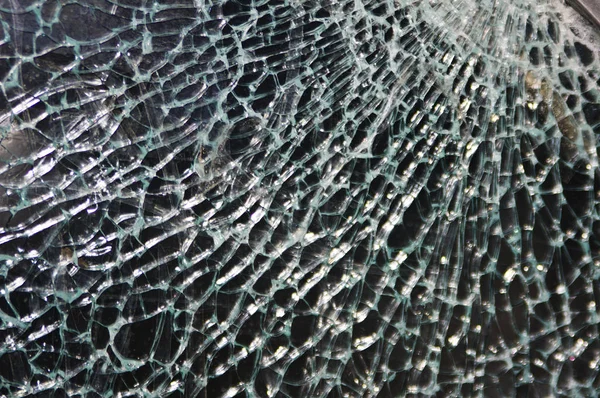 Texture Broken Glass Dark Background Closeup — Stock Photo, Image