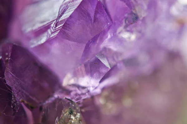 Amethyst Natural Mineral Beautiful Abstract Lilac Macro Background Natural Light — Stock Photo, Image