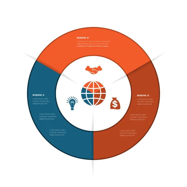 Best Ring Infographics Can Used Workflow Layout Diagram Web Design — Stock Vector