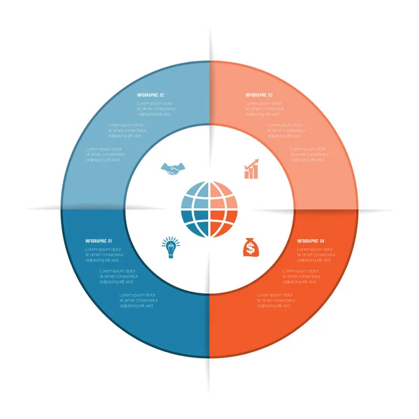 Nejlepší Prsten Infografiky Lze Použít Pro Workflow Layout Diagram Webdesign — Stockový vektor