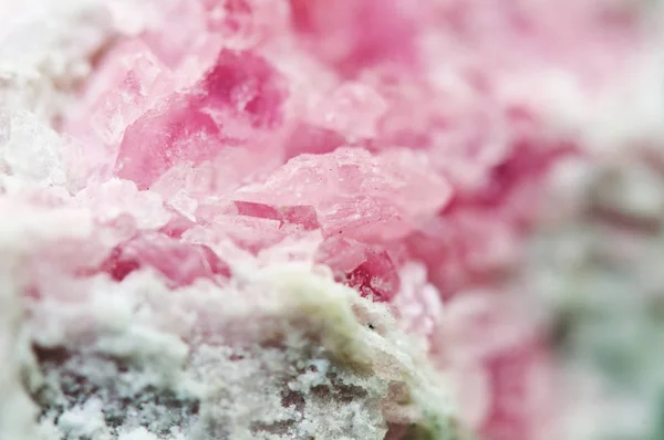 Cristais Cor Rosa Rhodochrosite Com Partículas Pirita Textura Natural Mineral — Fotografia de Stock