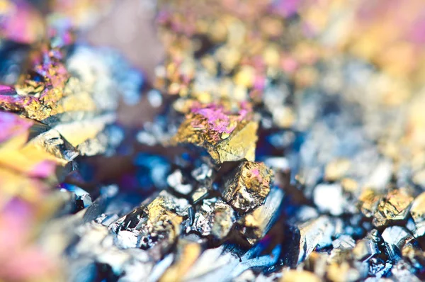 Mooie Kleurrijke Achtergrond Van Dunne Laag Van Titanium Het Oppervlak — Stockfoto
