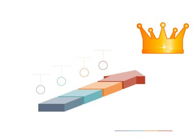 Şablon Infographics gelen 4 parça renkli oklar. 