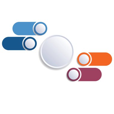 Modern infographics tarafından sunumlar için arka plan. 4 pozisyonlar için şablon.