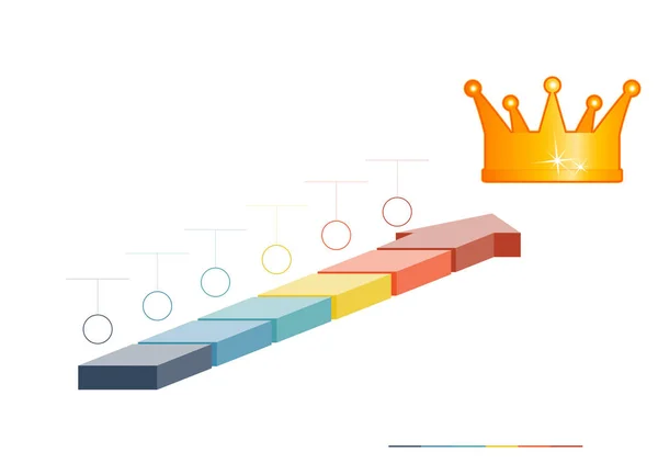 Infografica Modello Parti Frecce Colorate — Foto Stock