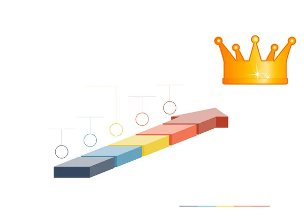 Infografica Modello Parti Frecce Colorate — Foto Stock