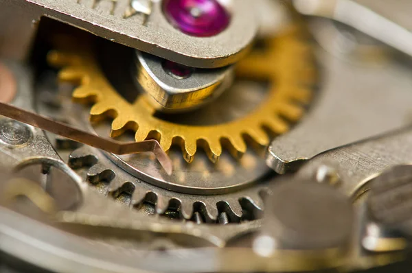 Background with metal cogwheels clockwork. Conceptual photo — Stock Photo, Image