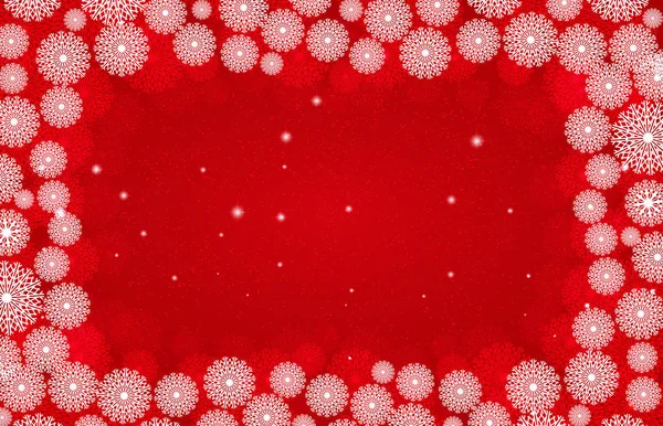 Sneeuwvlokken Grens Blizzard Sneeuwval Sneeuw Lucht Nacht Sjabloon Rode Achtergrond — Stockfoto