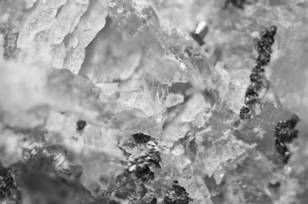 Cristales Rodocrosita Con Partículas Pirita Textura Blanco Negro Mineral Para — Foto de Stock