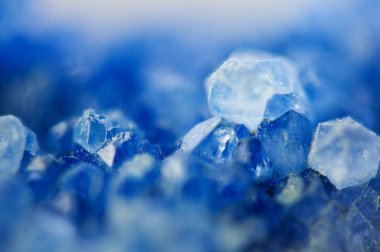 Kış güzel arka plan güzel mavi kristaller. Makro çekim.