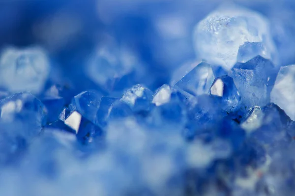 Winter Beautiful Background Beautiful Blue Crystals Macro Shooting — Stock Photo, Image