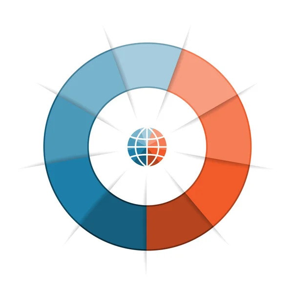 Infográficos de anel de modelo, pode ser usado para 9 opções de número — Fotografia de Stock