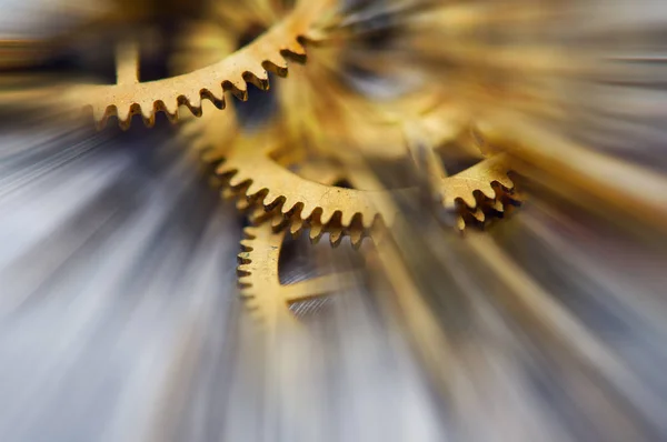 Metal Cogwheels Mecanismo Reloj Rayos Solares Abstractos Concept Movement Life —  Fotos de Stock