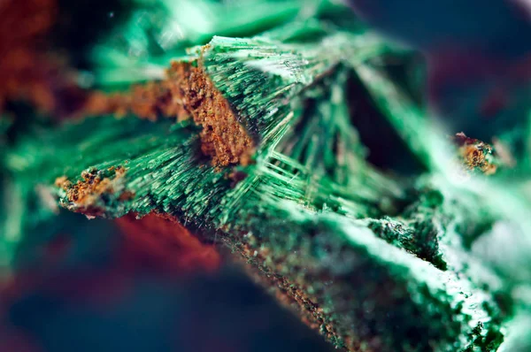 Verde Bellissimo Sfondo Minerale Naturale Malachite Macro — Foto Stock