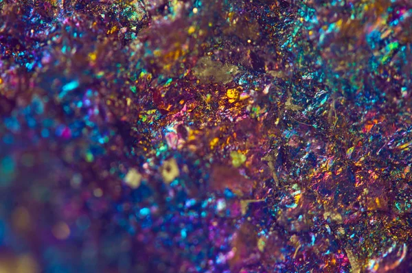 Mooi Patroon Van Natuurlijke Kristallen Mineraal Zijn Wazig Natuurlijke Achtergrond — Stockfoto
