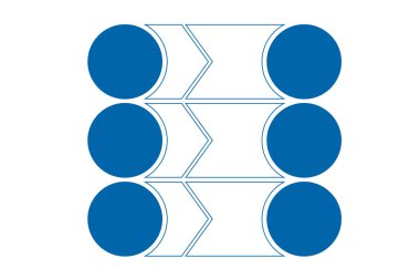 Daireler ve yatay şeritler 3 Infographic Şablonlar varsaymak