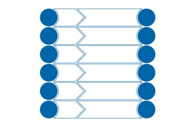 Daireler ve yatay şeritler 6 Infographic Şablonlar varsaymak