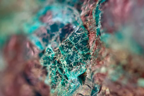 Texture naturelle turquoise en matière naturelle. Des cristaux. Macro — Photo