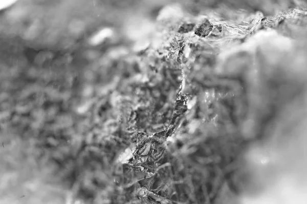 Черно-белое фото, текстура из натурального хрусталя. Макро . — стоковое фото